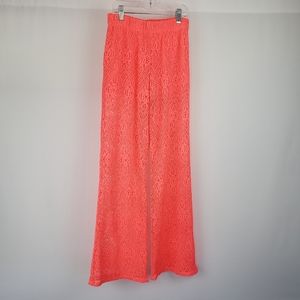 Bright coral beach pants size xs
